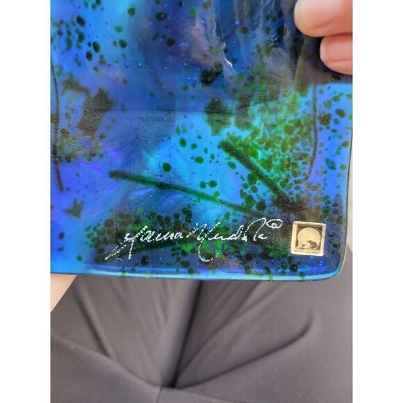 Laura Mendola BLUE GLASS SINGLE CANDLE HOLDER  made in Alaska - Picture 15 of 16